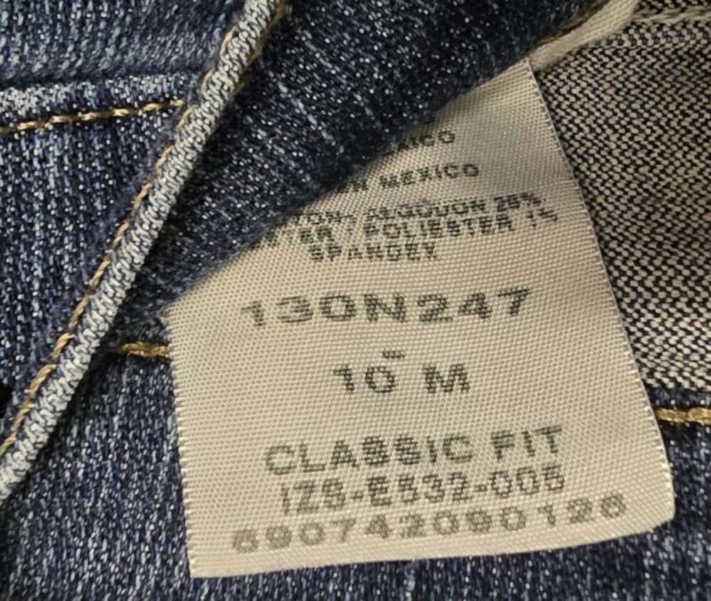 Riders Women's Size 10W Blue Dark Wash Classic Fit Denim Jeans 5-Pocket - Picture 6 of 8
